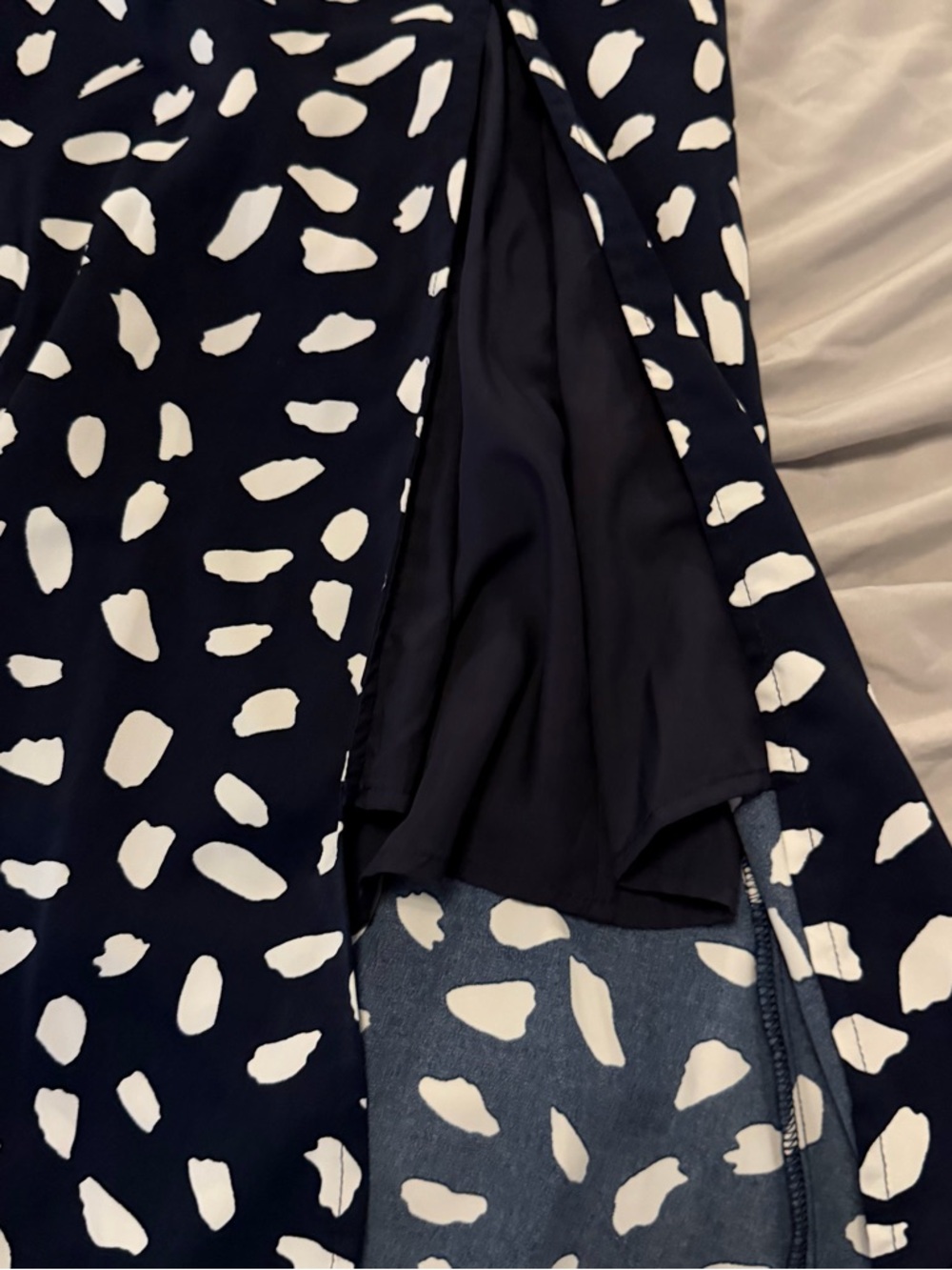 Lulus Party In Paris Navy Blue Print Tie-strap Midi Dress - Size M - Picture 7 of 9